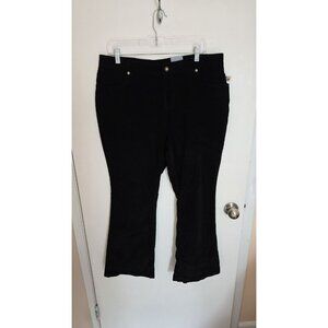 Classic Elements Corduroy Pants Womens 16P Black NWT Academia Minimalist Y2K